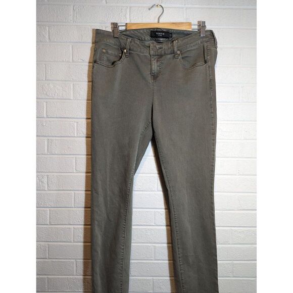torrid Denim - Torrid Jeans Women Sz 14R Gray Green Denim Mid Rise Slim Fit Pants